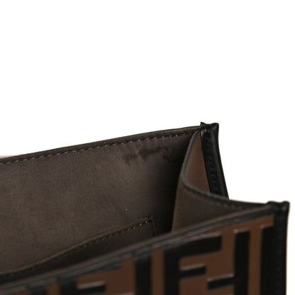 Fendi Vitello Century F is Fendi Bi-Color FF 1974 Embossed Kan I Shoulder Bag Maya Black 15 of 17
