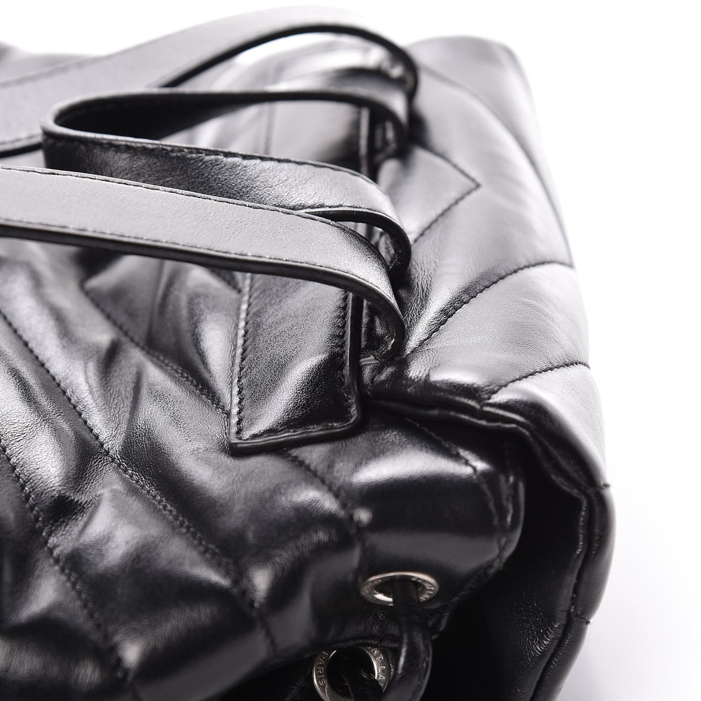 Calfskin Y Quilted Monogram Small Loulou Backpack Black