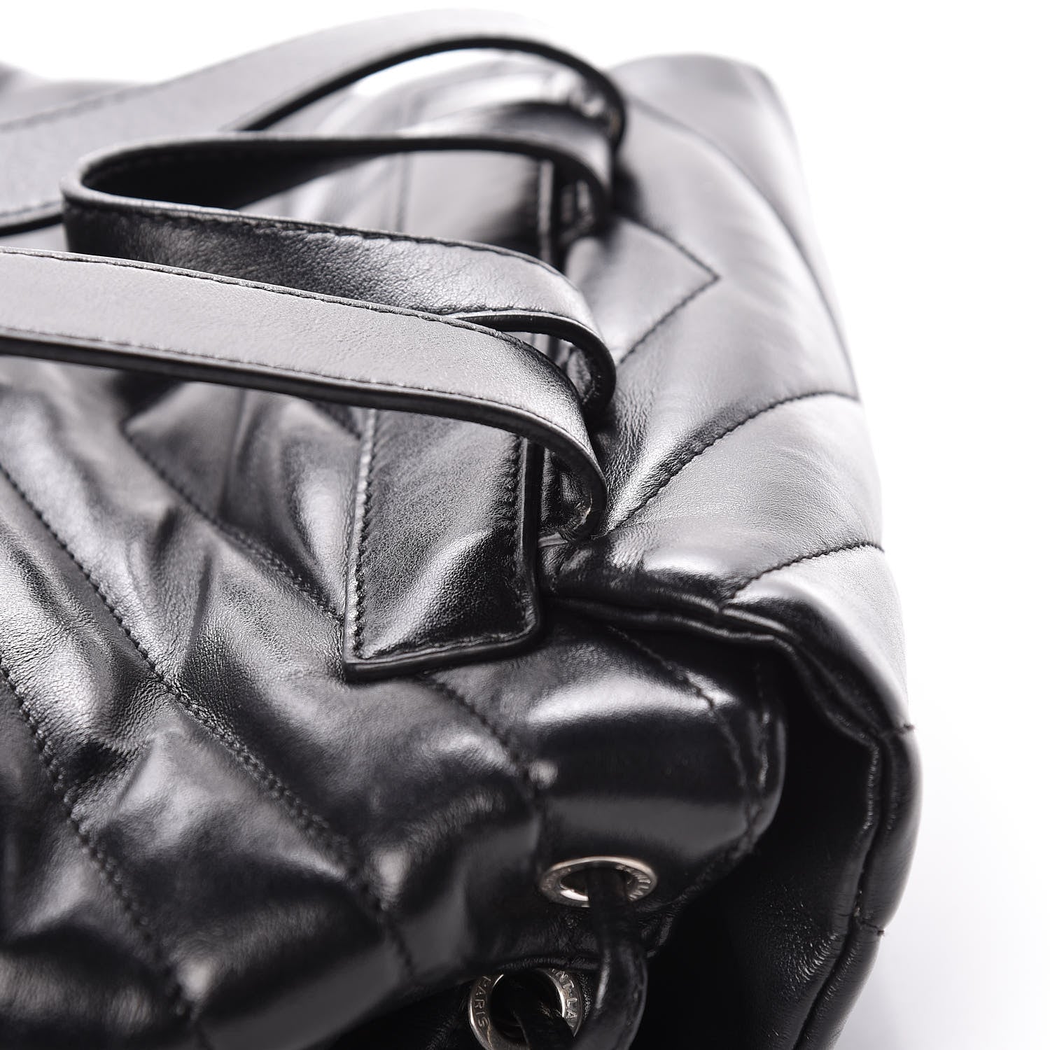 Saint Laurent Calfskin Y Quilted Monogram Small Loulou Backpack Black 12 of 12