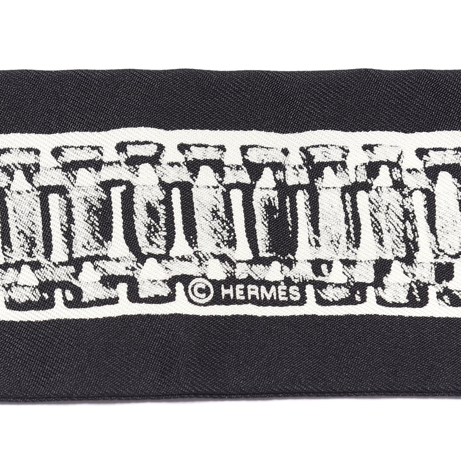 Hermes Silk Le Tresor De Medor Twilly Black White 3 of 3