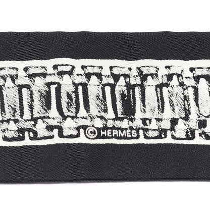 Hermes Silk Le Tresor De Medor Twilly Black White 3 of 3