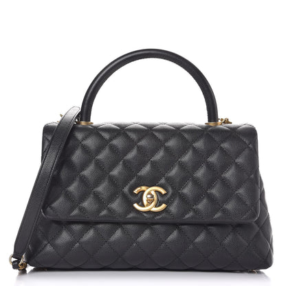 Chanel Caviar Quilted Small Coco Handle Flap Black 1 of 8