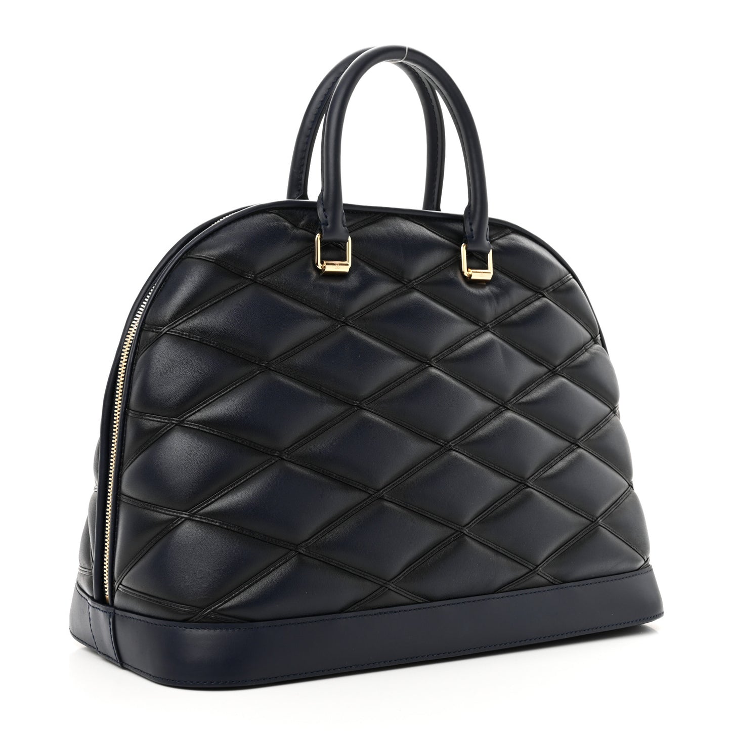 Lambskin Malletage Alma GM Navy Blue
