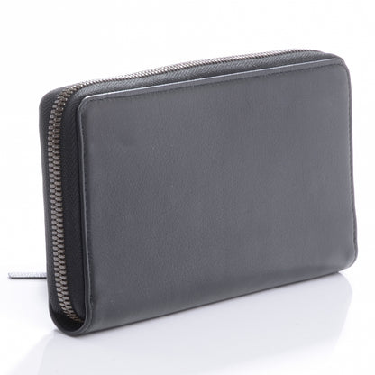 Balenciaga Calfskin Papier Continental Zip Around Wallet Black 3 of 8