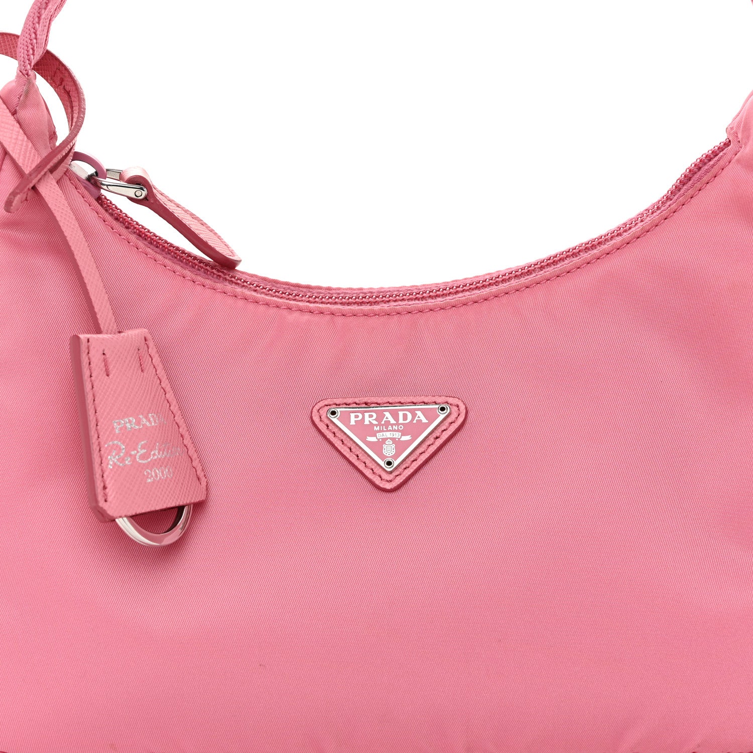 Prada Tessuto Nylon Mini Re-Edition 2000 Bag Begonia 9 of 13