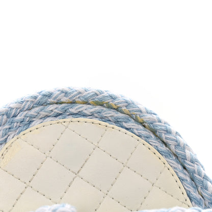 Chanel Lambskin Cord Chain CC Sandals 40 Blue White 9 of 9