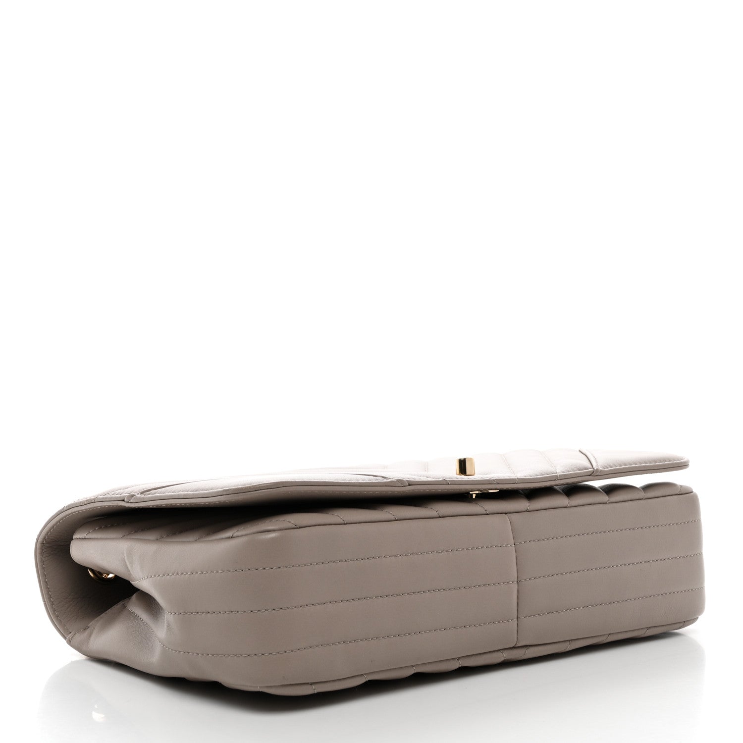 Chanel Calfskin Chevron Quilted Large Statement Flap Beige 4 of 10