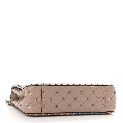 Valentino Garavani Lambskin Medium Rockstud Spike Shoulder Bag Poudre 4 of 8