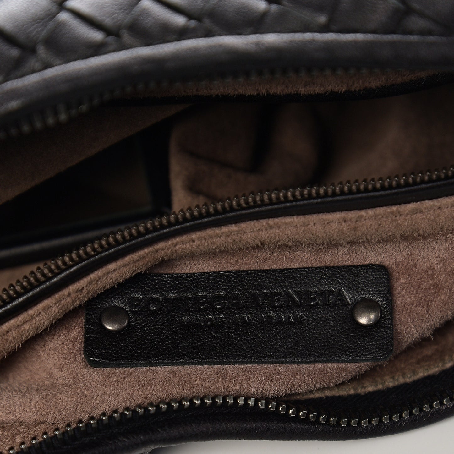 Nappa Intrecciato Large Veneta Hobo Black