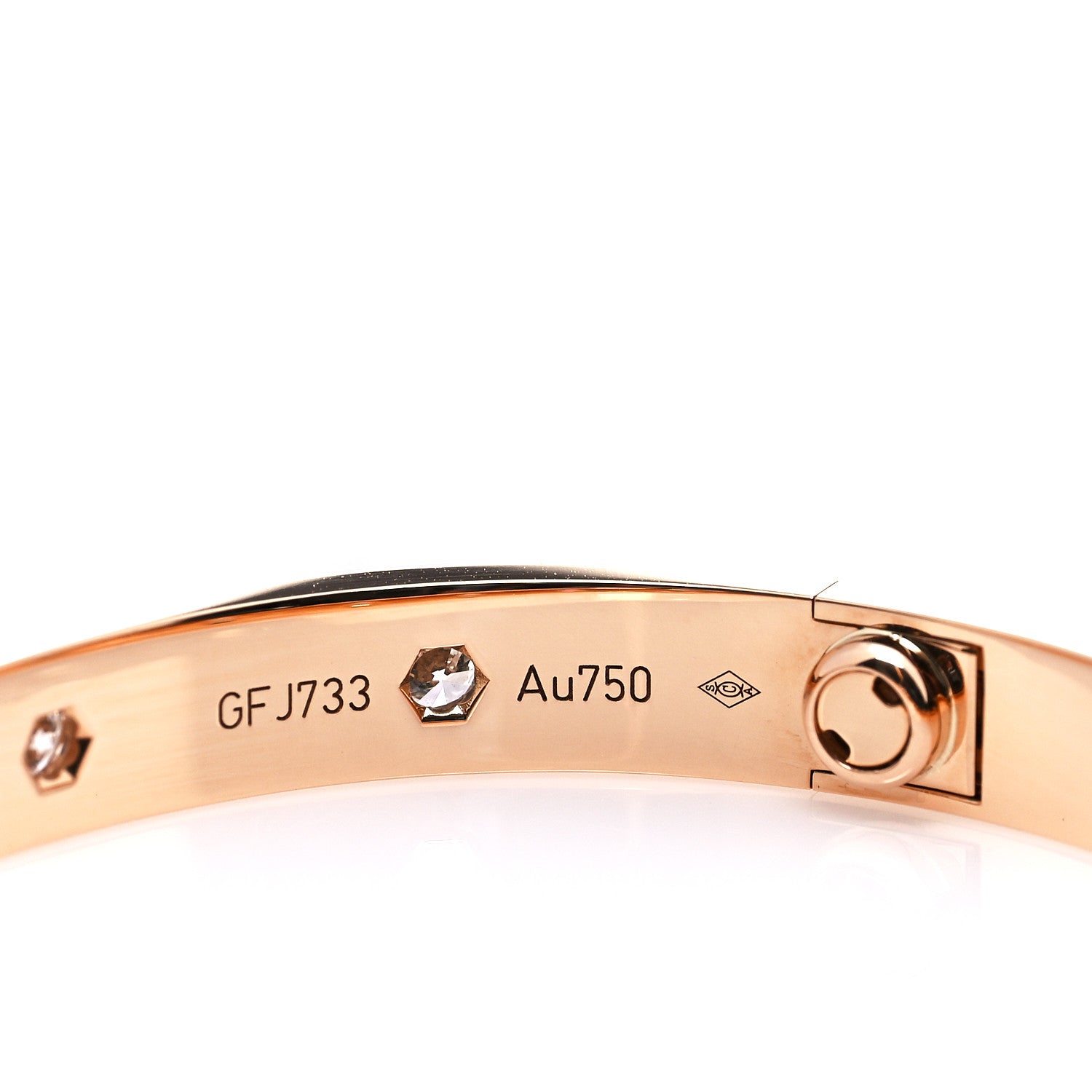 Cartier 18K Pink Gold 10 Diamond LOVE Bracelet 16 4 of 4