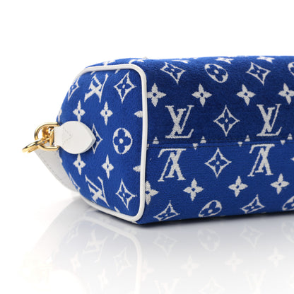 Louis Vuitton Jacquard Velvet Monogram LV Match Speedy Bandouliere 20 Blue 8 of 9
