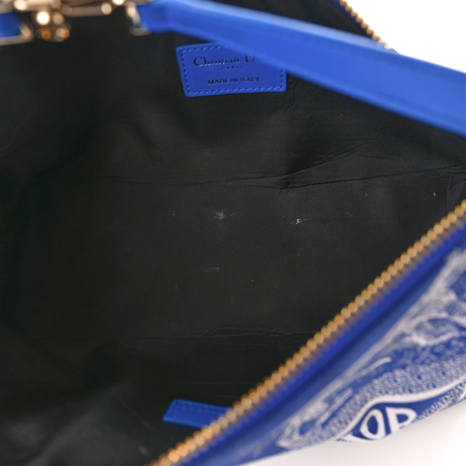 Christian Dior Technical Fabric Toile De Jouy DiorTravel Nomad Pouch Fluorescent Blue 5 of 10