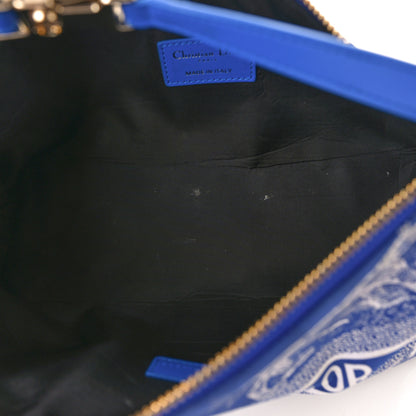 Christian Dior Technical Fabric Toile De Jouy DiorTravel Nomad Pouch Fluorescent Blue 5 of 10