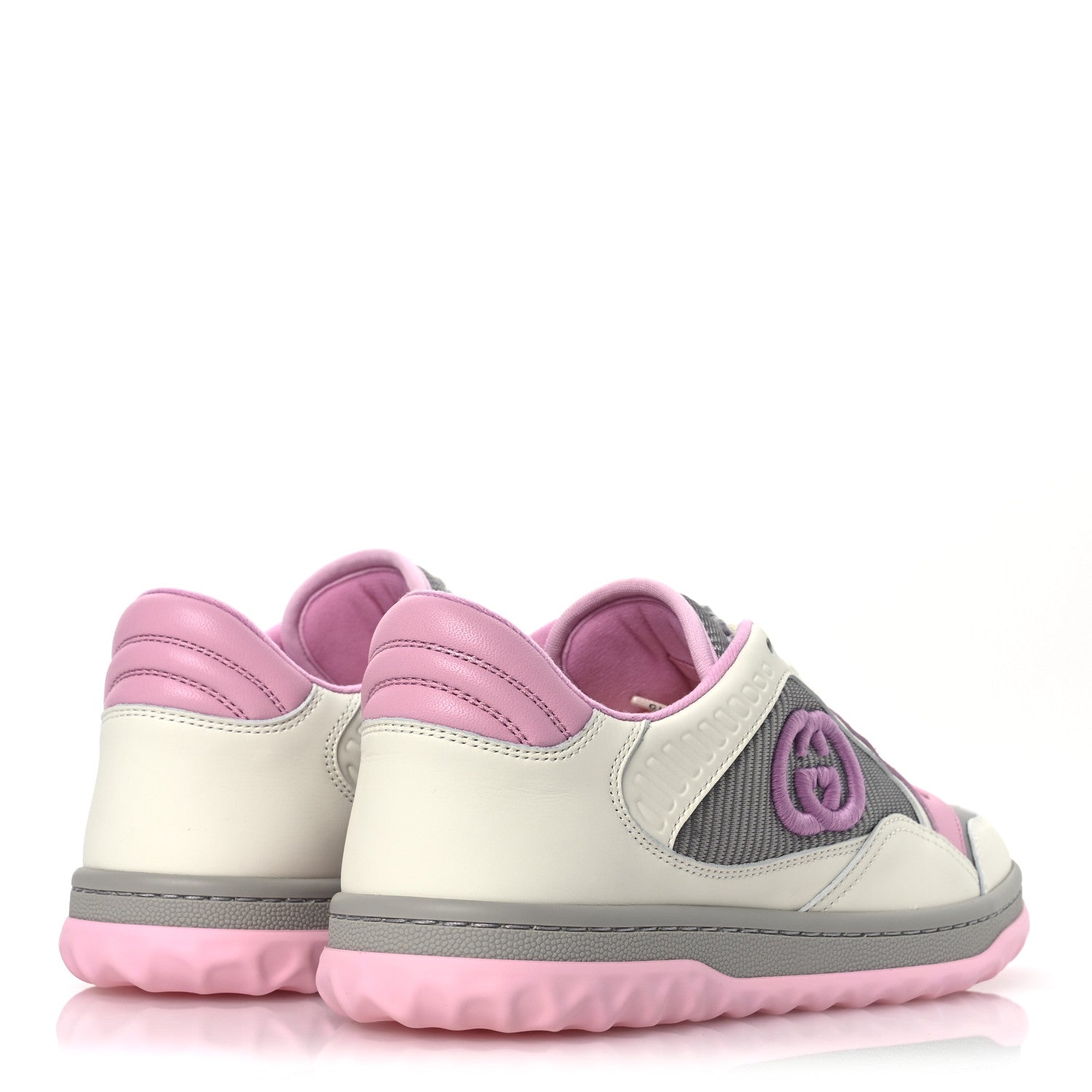 Gucci Dali Soft Calfskin Womens Mac80 Sneakers 37 Off White Grey Sky Light Rose 5 of 11