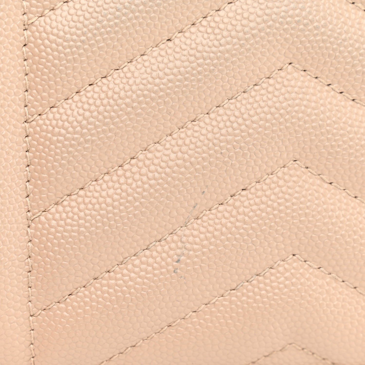 Saint Laurent Grain De Poudre Mixed Matelasse Triquilt Monogram Chain Wallet Dark Beige 10 of 12