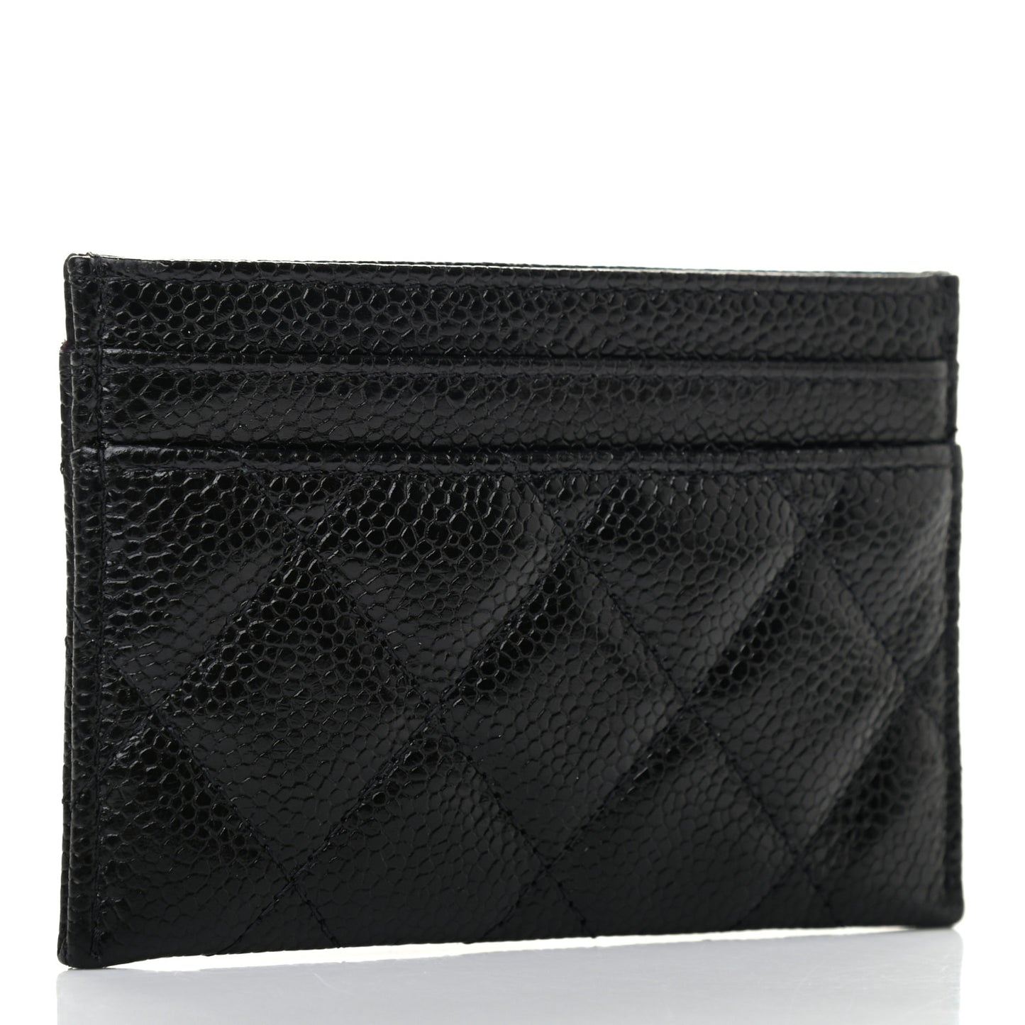 Caviar Quilted Incognito Card Holder Black
