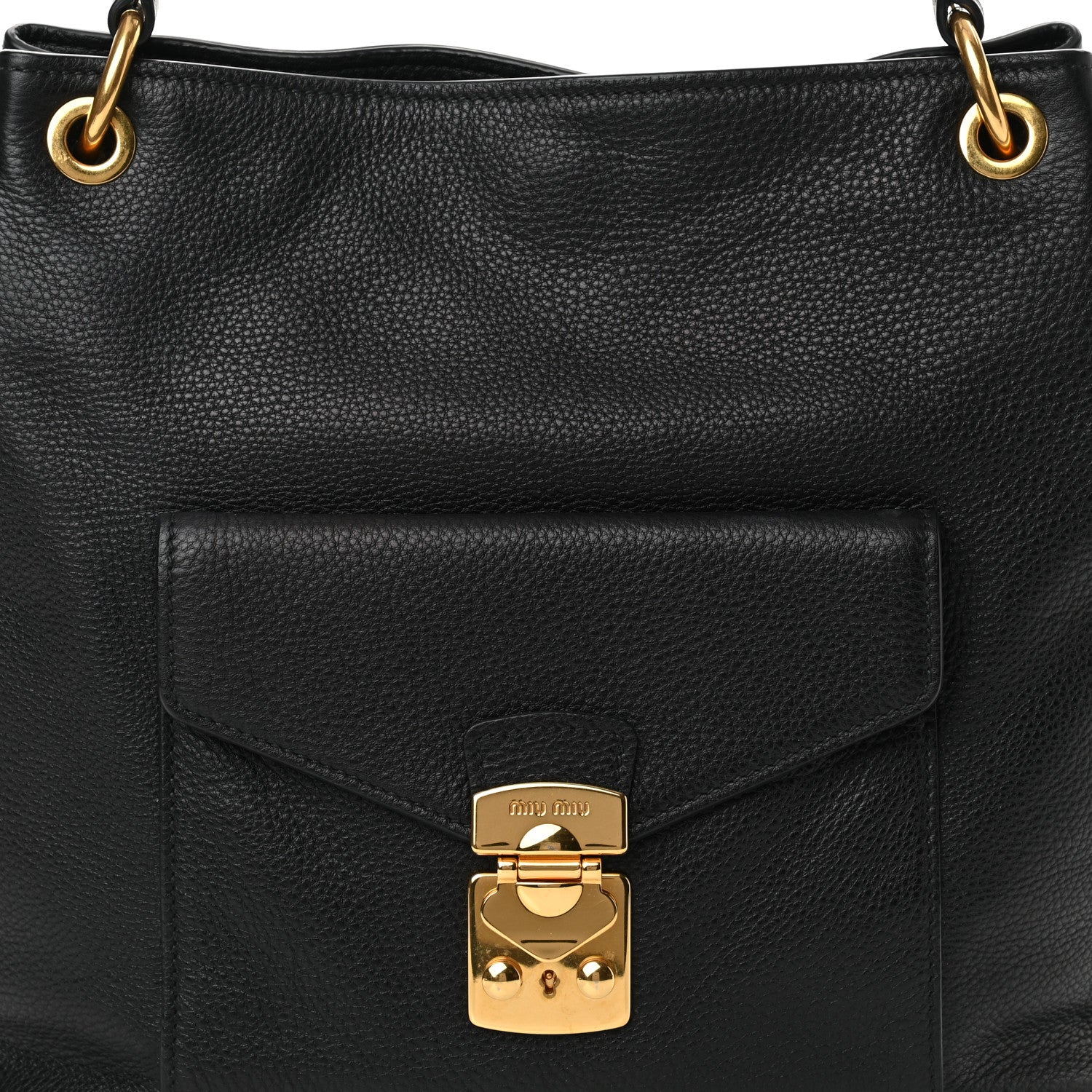 Miu Miu Vitello Phenix Shoulder Bag Black 7 of 11