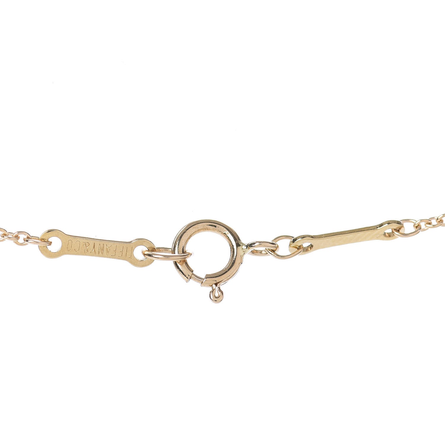Tiffany 18K Yellow Gold Diamond .05ct Elsa Peretti Diamonds by the Yard Pendant Necklace 5 of 6