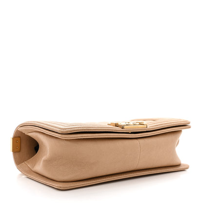Chanel Caviar Quilted Medium Boy Flap Beige 4 of 11