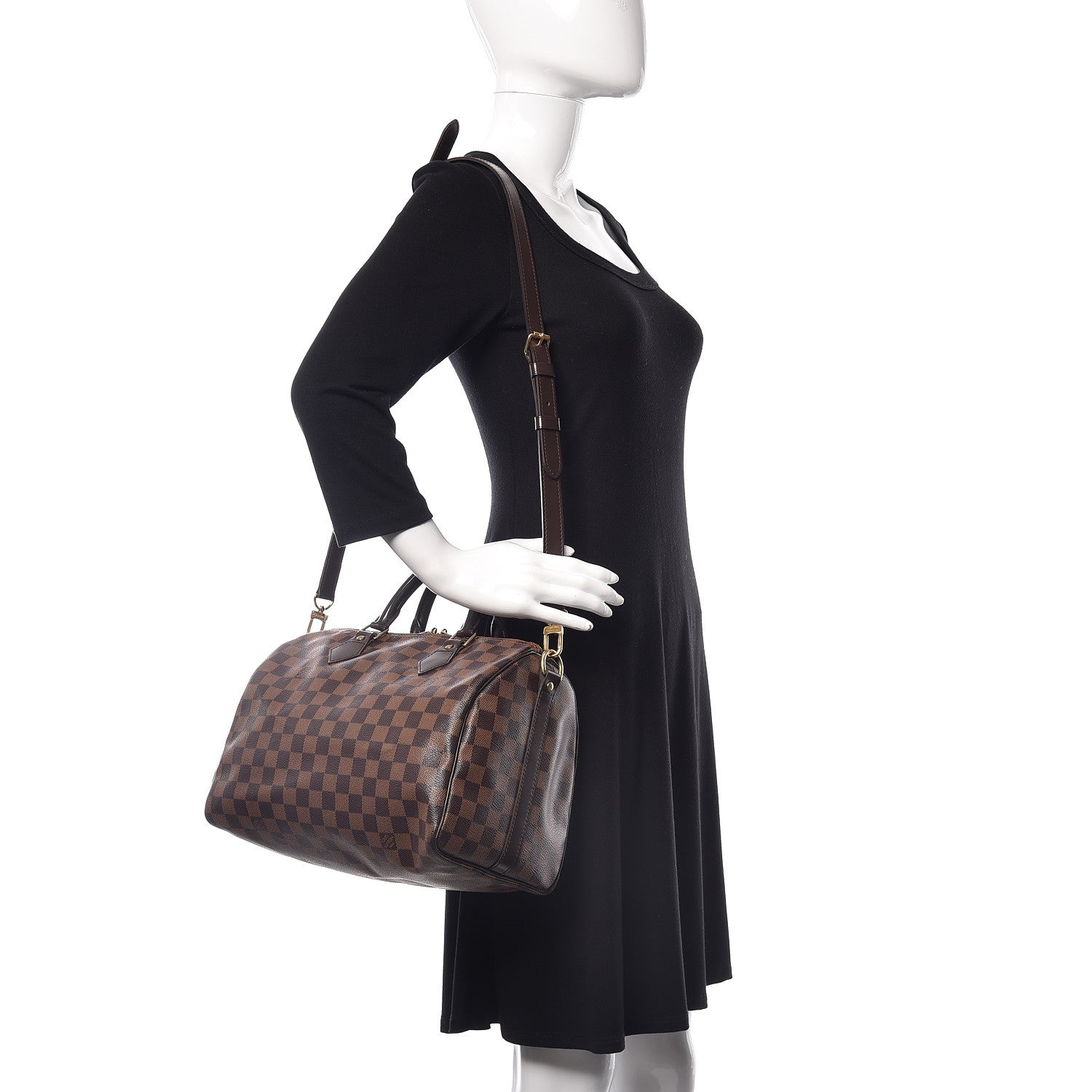 Louis Vuitton Damier Ebene Speedy Bandouliere 30 2 of 14