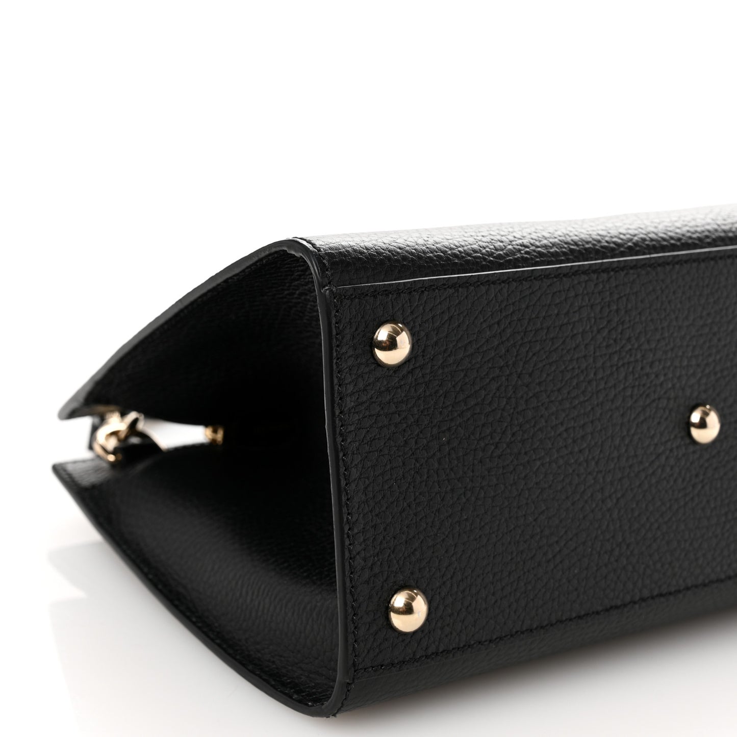 Dollar Calfskin Medium Soho Top Handle Satchel Black