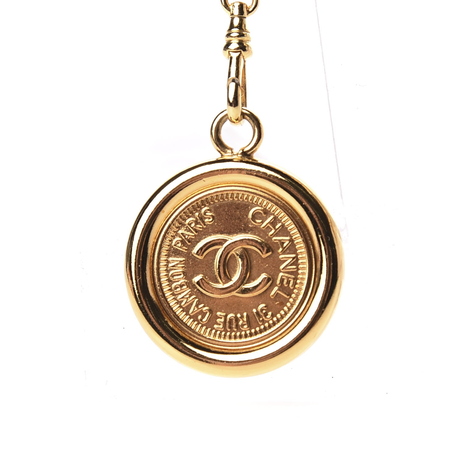 Chanel Lambskin Chain CC Medallion Belt Black Gold 3 of 5