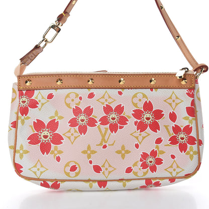 Louis Vuitton Monogram Cherry Blossom Pochette Accessories Red 10 of 14