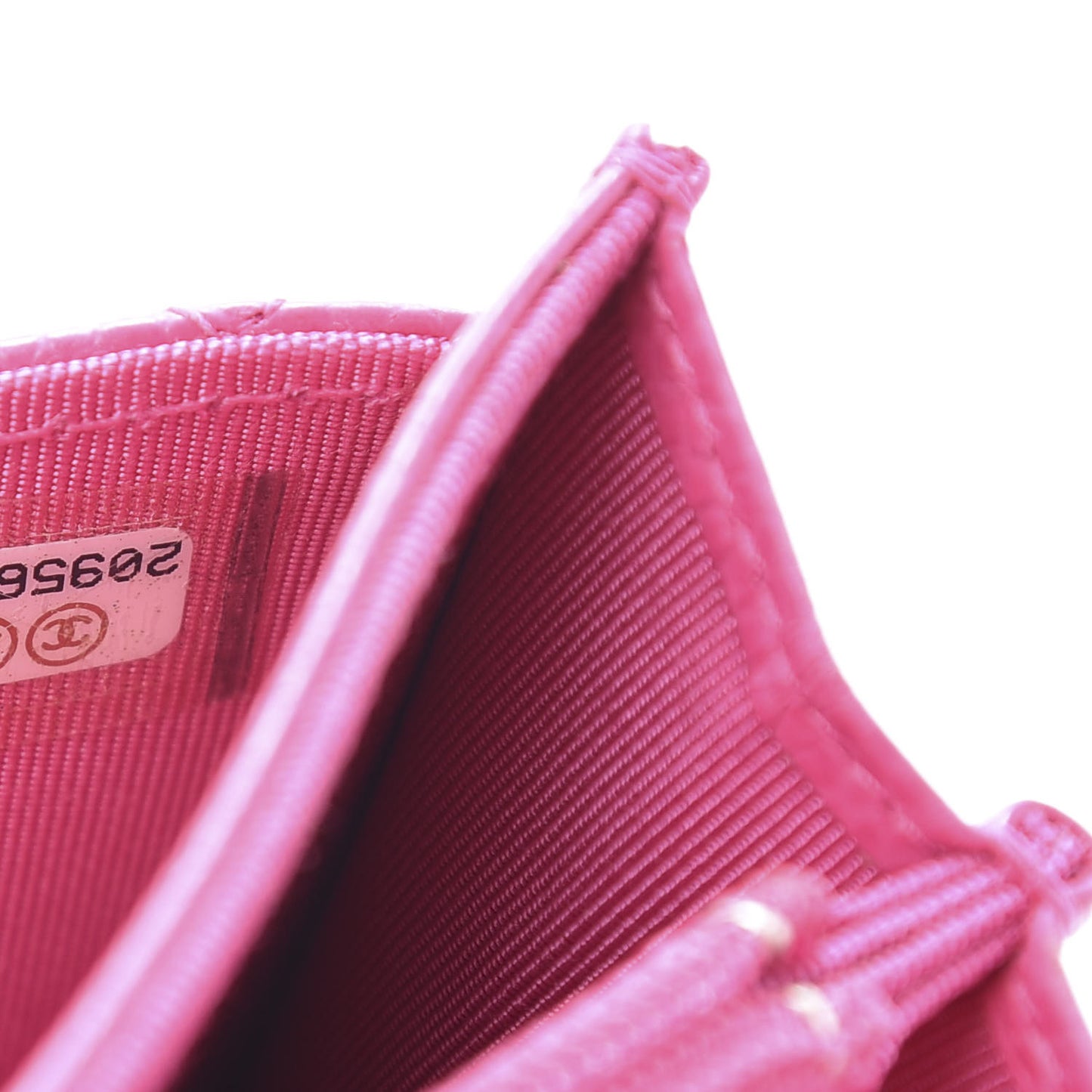 Caviar Quilted Small Flap Wallet Pink