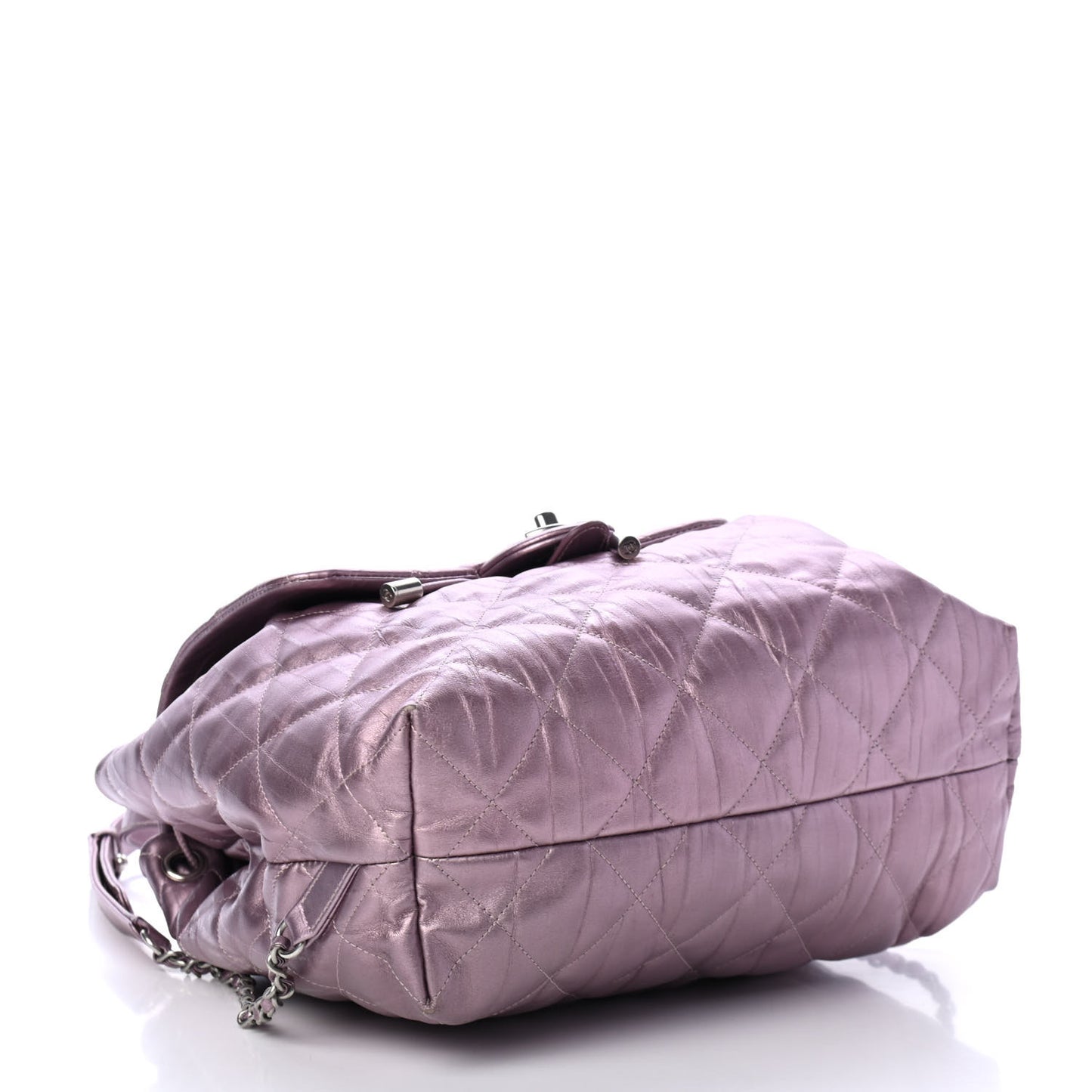 Iridescent Calfskin Quilted Ground Control Backpack Pink