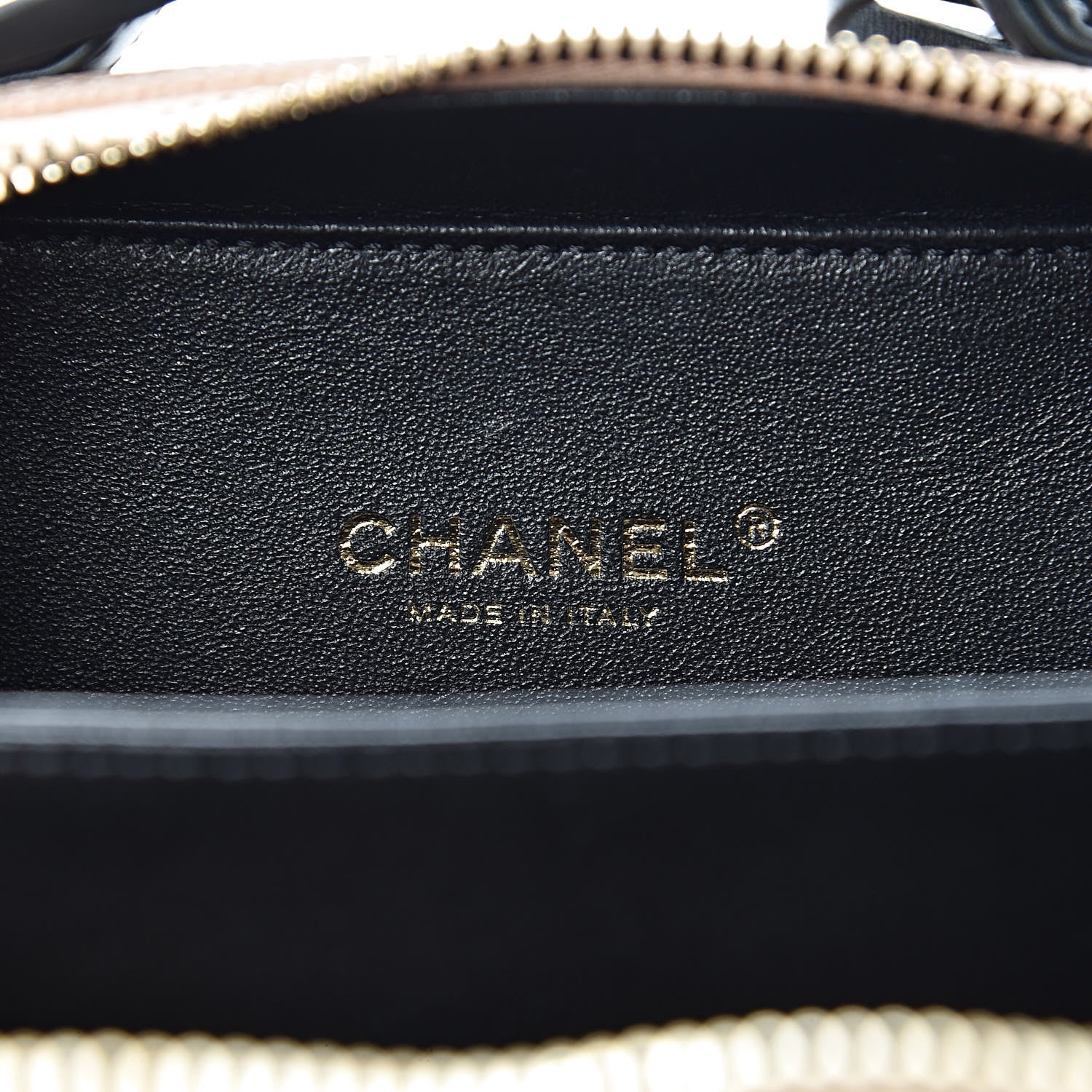 Chanel Caviar Quilted Small CC Filigree Vanity Case Beige Black 6 of 11