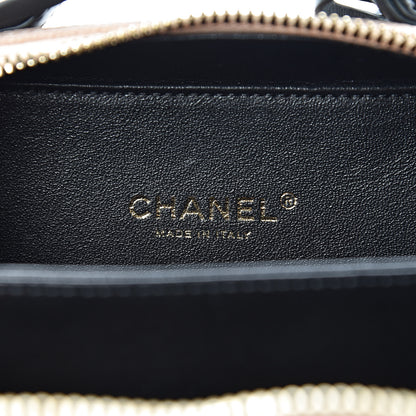 Chanel Caviar Quilted Small CC Filigree Vanity Case Beige Black 6 of 11