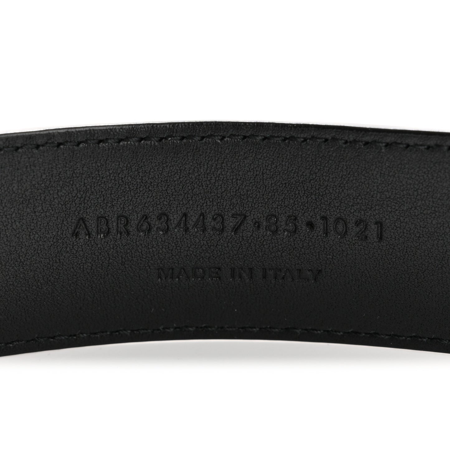 Smooth Calfskin Monogram Square Buckle Belt 85 34 Black