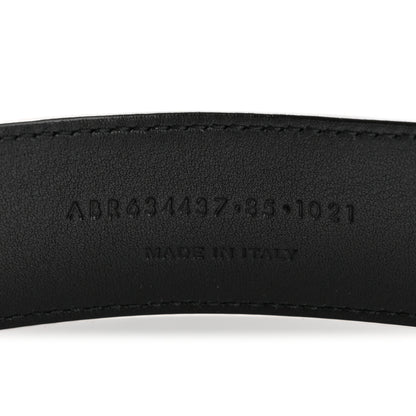 Saint Laurent Smooth Calfskin Monogram Square Buckle Belt 85 34 Black 6 of 8