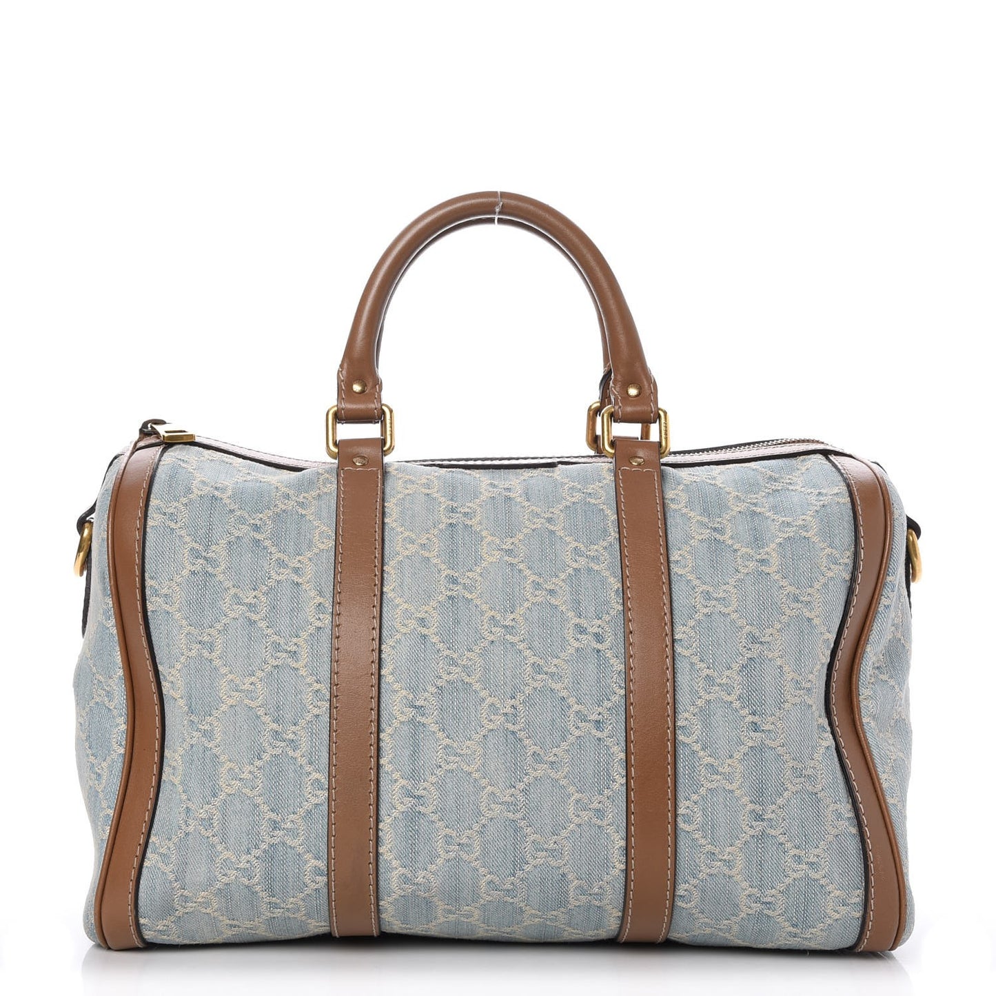 Denim Monogram Vintage Web Medium Boston Blue