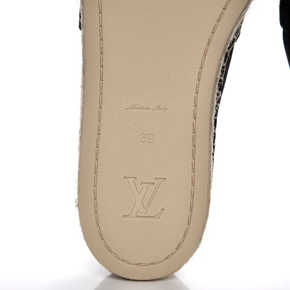 Louis Vuitton Suede Front Pier Espadrille Flats 39 Black 7 of 9