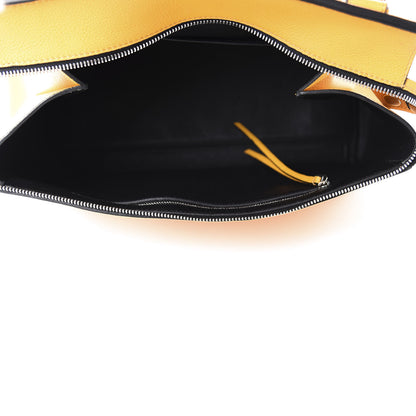 Celine Drummed Calfskin Medium Edge Shoulder Bag Ocre 5 of 10