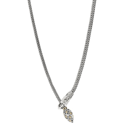 John Hardy Sterling Silver 18K Yellow Gold Legends Naga Dragon Lariat Necklace 1 of 4