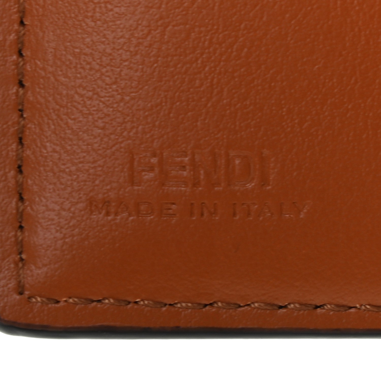 Fendi Vitello King Tamponato Logo Embossed Wallet Cuoio 6 of 6
