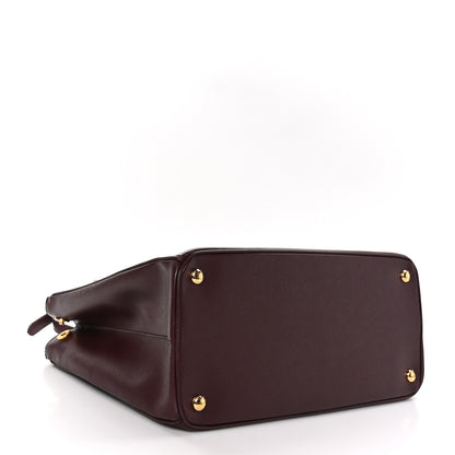 Prada Saffiano Vernice Medium Galleria Double Zip Cerise 4 of 11
