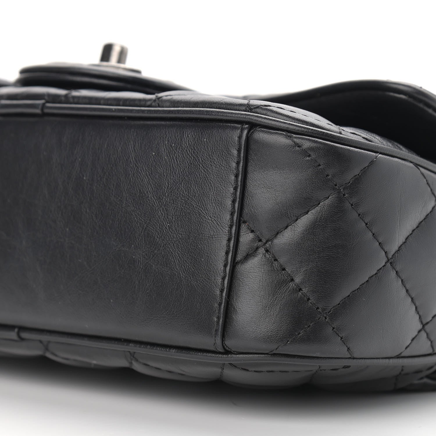 Chanel Aged Calfskin Quilted Small Easy Flap Black 10 of 11
