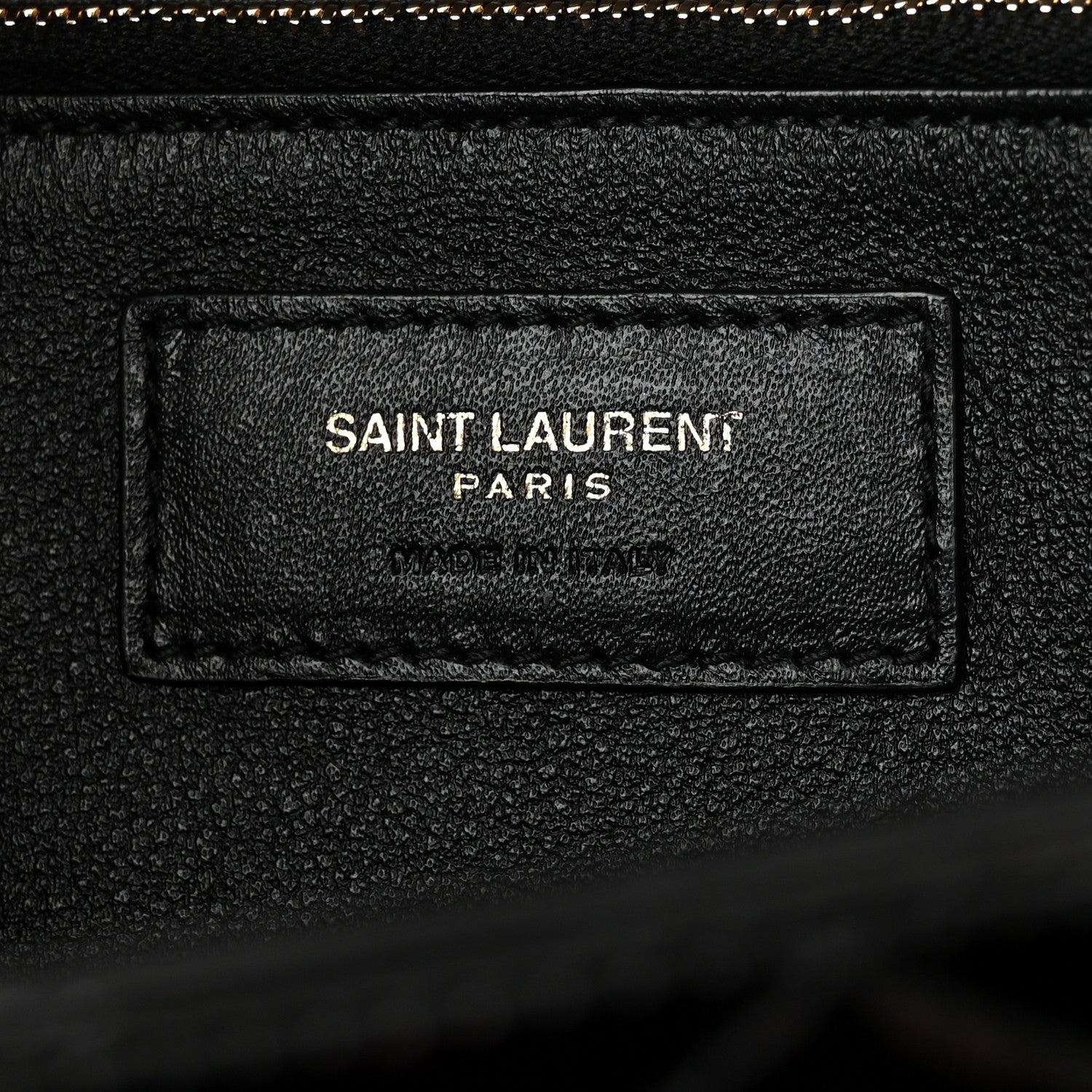 Saint Laurent Calfskin Quilted Lacquered Gaby Satchel Black 6 of 12