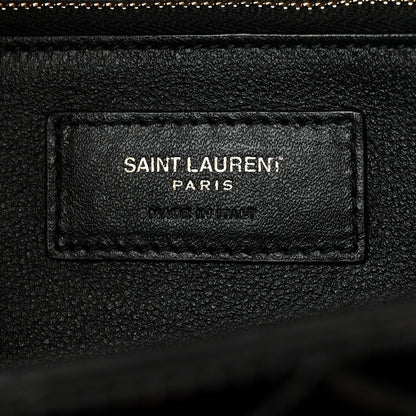 Saint Laurent Calfskin Quilted Lacquered Gaby Satchel Black 6 of 12