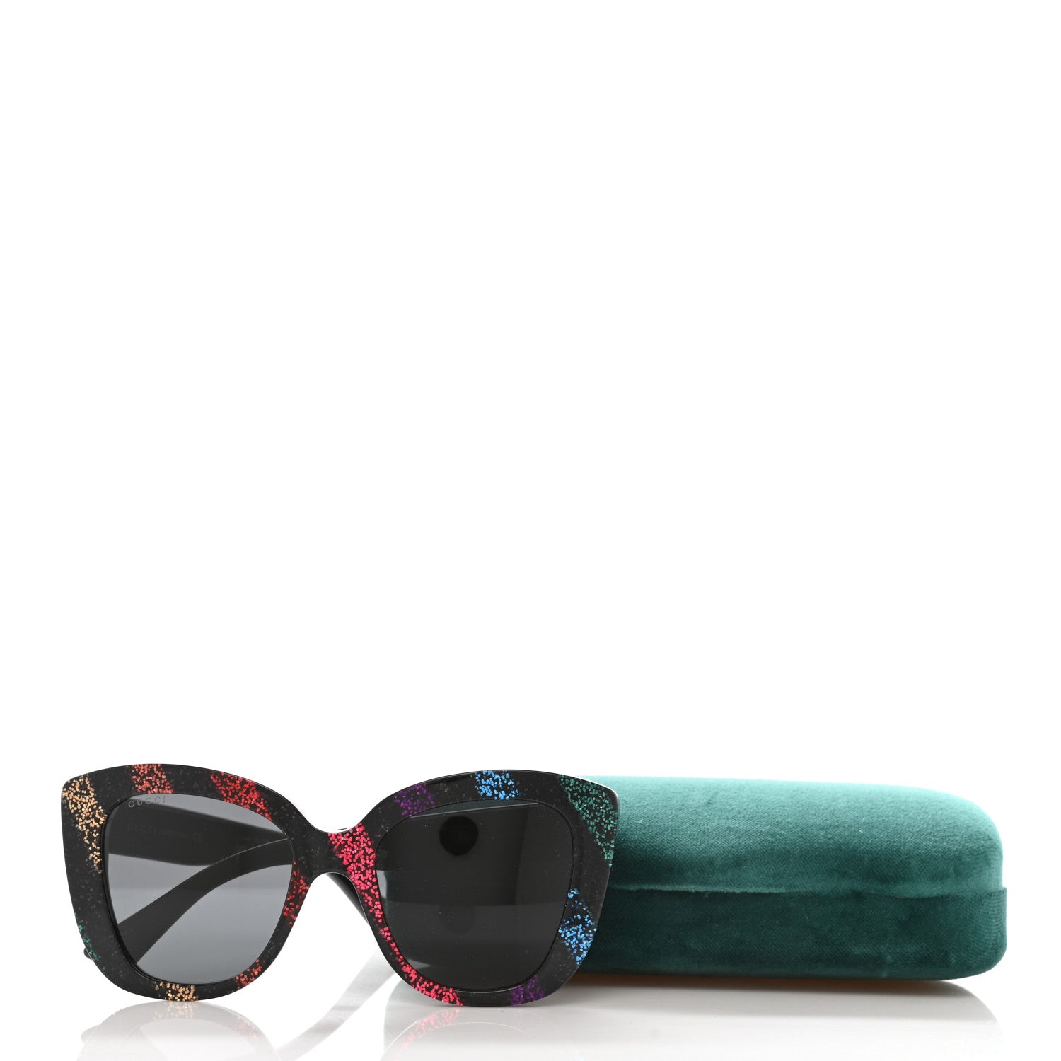 Gucci Acetate Glitter Sunglasses GG0327S Black 10 of 10