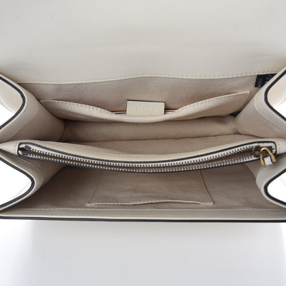 Gucci Calfskin Bamboo Web Medium Dionysus Top Handle Bag White Blue Hibiscus Red 5 of 12