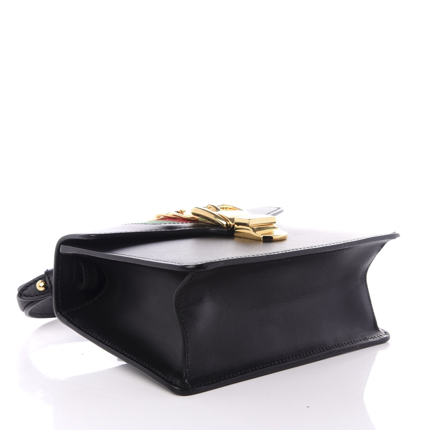 Gucci Calfskin Mini Sylvie Top Handle Bag Black 3 of 8