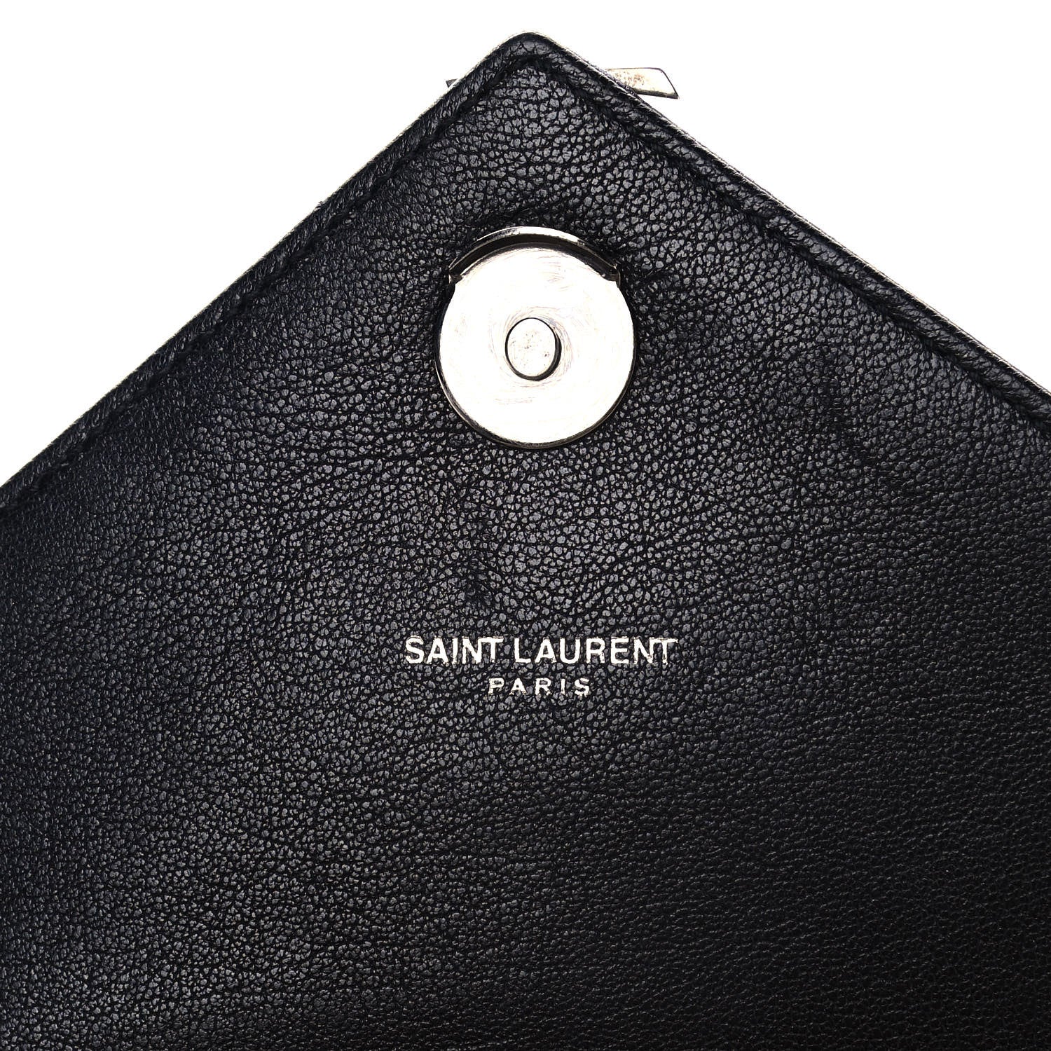 Saint Laurent Sheepskin Matelasse Chevron Patchwork Monogram Medium College Bag Black 12 of 17