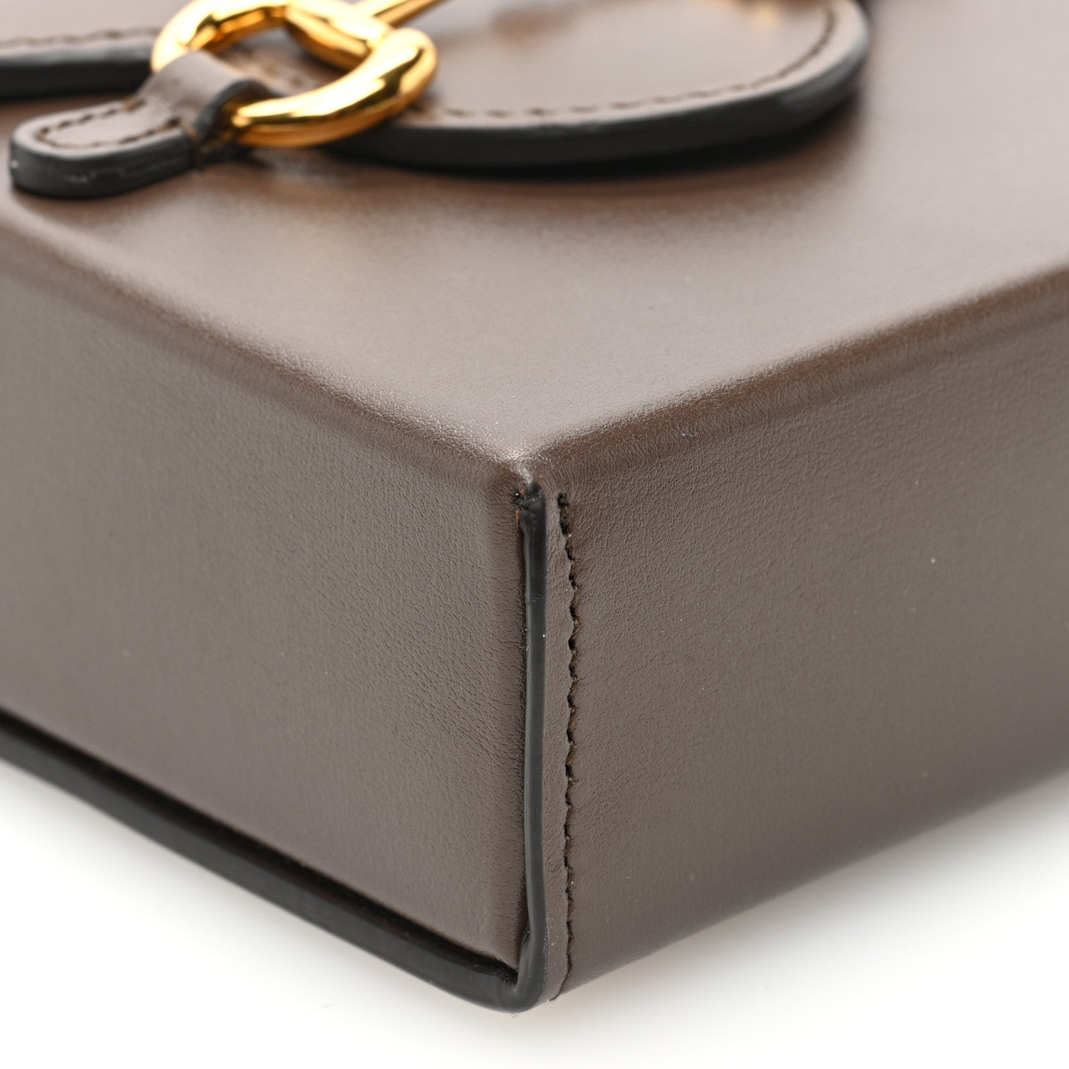 Gucci Boarded Plutone Calfskin Mini Horsebit 1955 Crossbody Bag New Acero 9 of 10