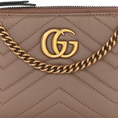 Gucci Calfskin Matelasse Mini GG Marmont Chain Bag Porcelain Rose 11 of 15