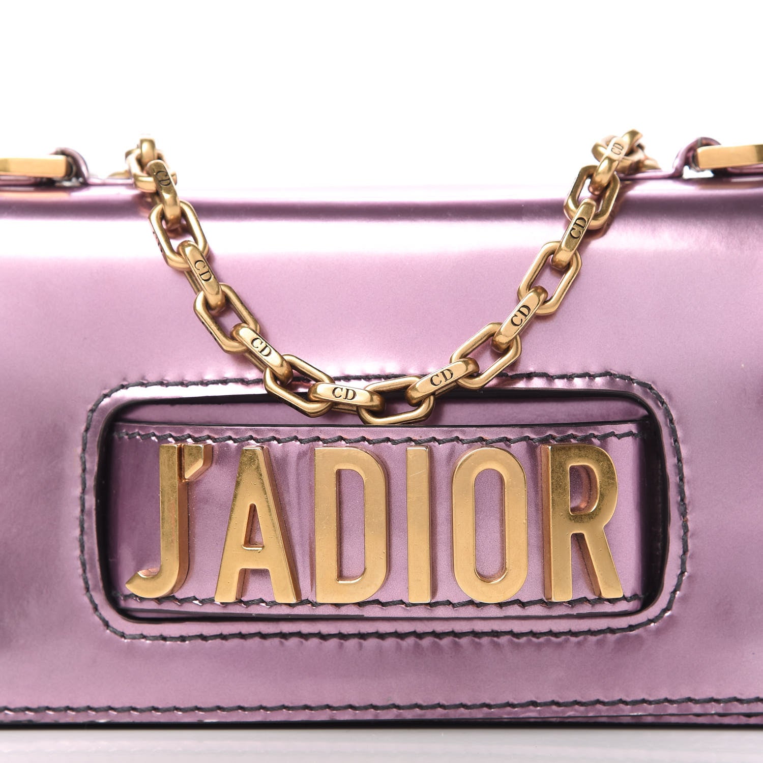 Christian Dior Metallic Calfskin J'Adior Mini Chain Flap Bag Pink 9 of 9