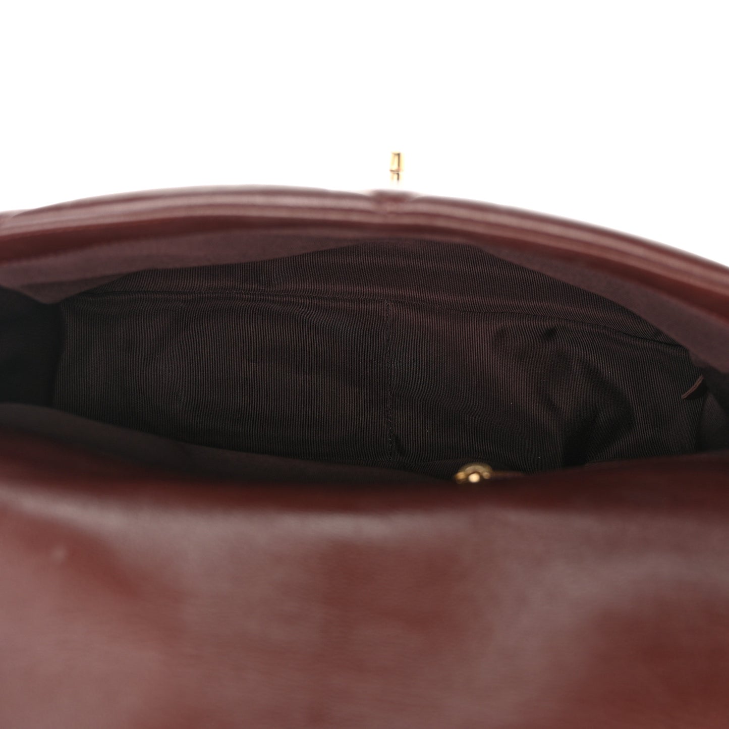 Goatskin Quilted Large Chanel 19 Flap Brown